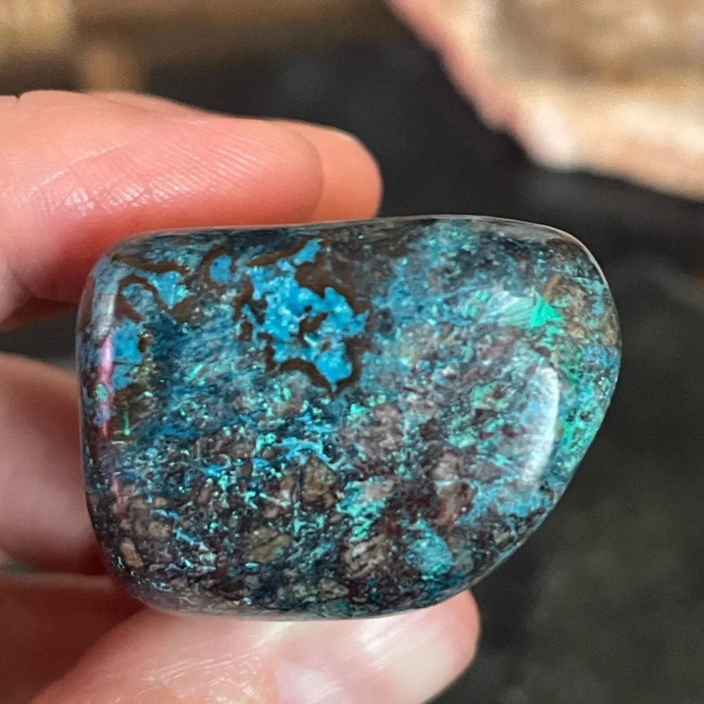 Chrysocholla Tumbled Stone - Picture 4 of 5